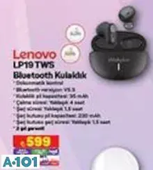 LENOVO LP19 TWS BLUETOOTH KULAKLIK LENOVO LP19 TWS BLUETOOTH KULAKLIK